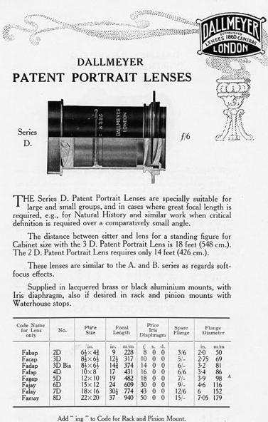 Dallmeyer Patent Portrait D