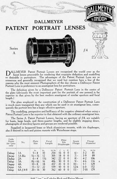 Dallmeyer Patent Portrait A 
